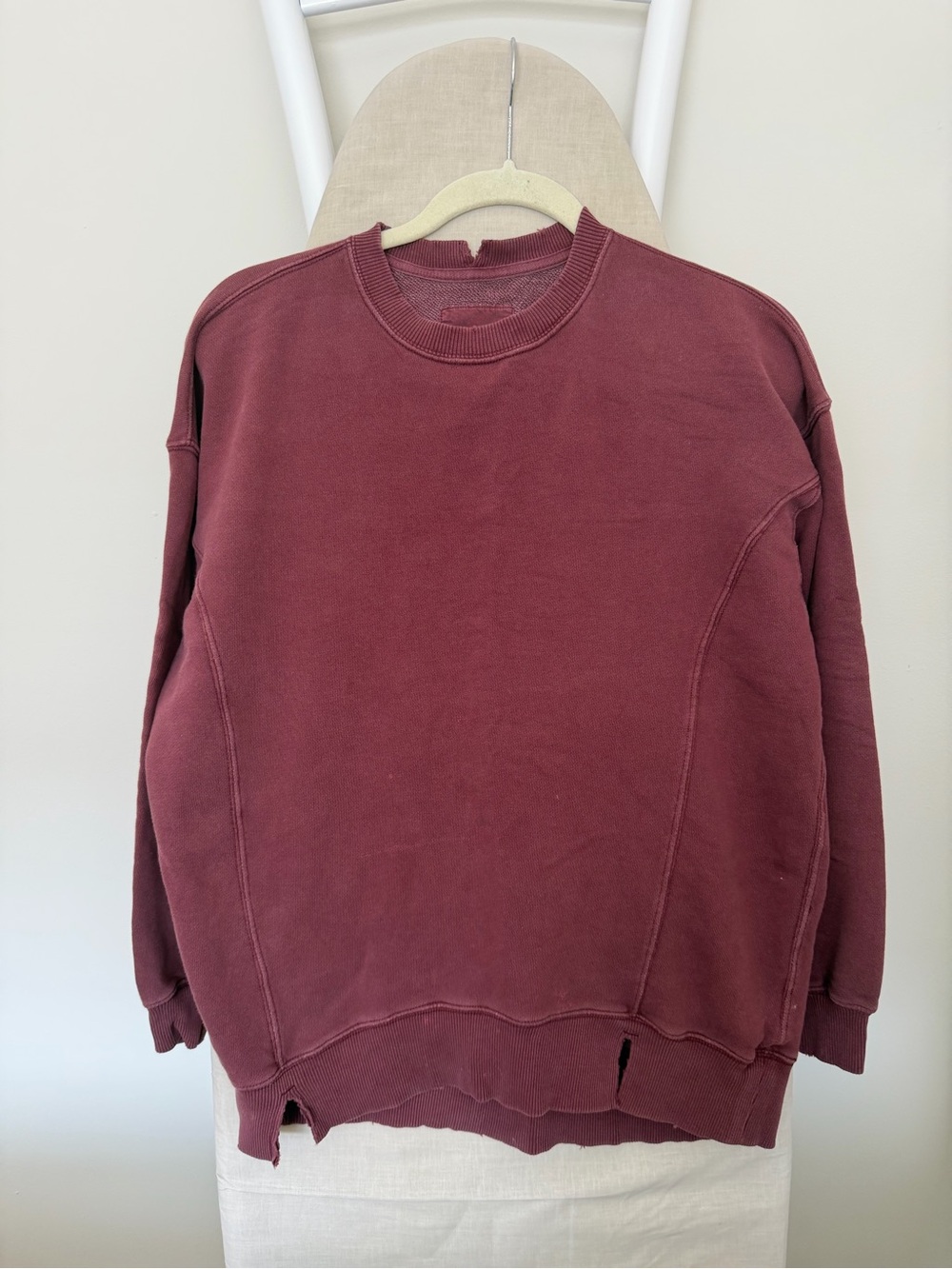 Women’s Crewneck Sweatshirt - Burgundy